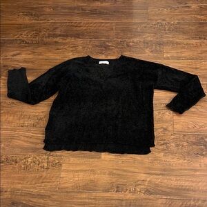 New Directions Women’s Cozy Black Long Sleeve Sweater